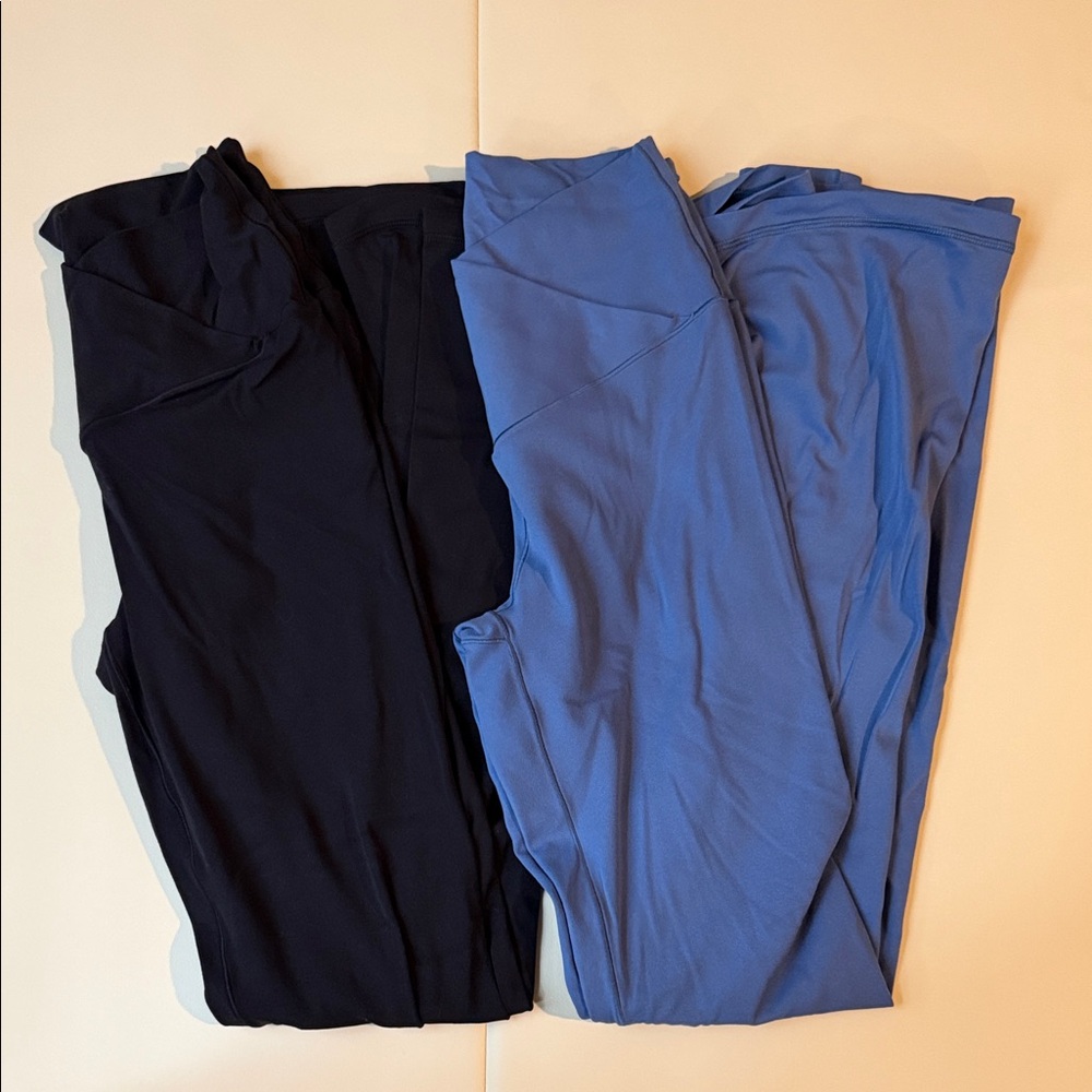 SET OF 2 Offline By Aerie Real Me High Waisted Crossover Flare Legging Med Short